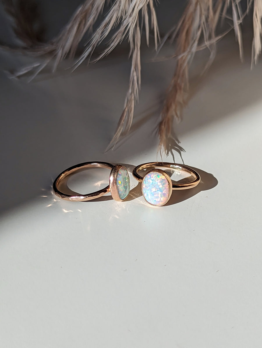 Opal Oval Ring | Gold-Filled