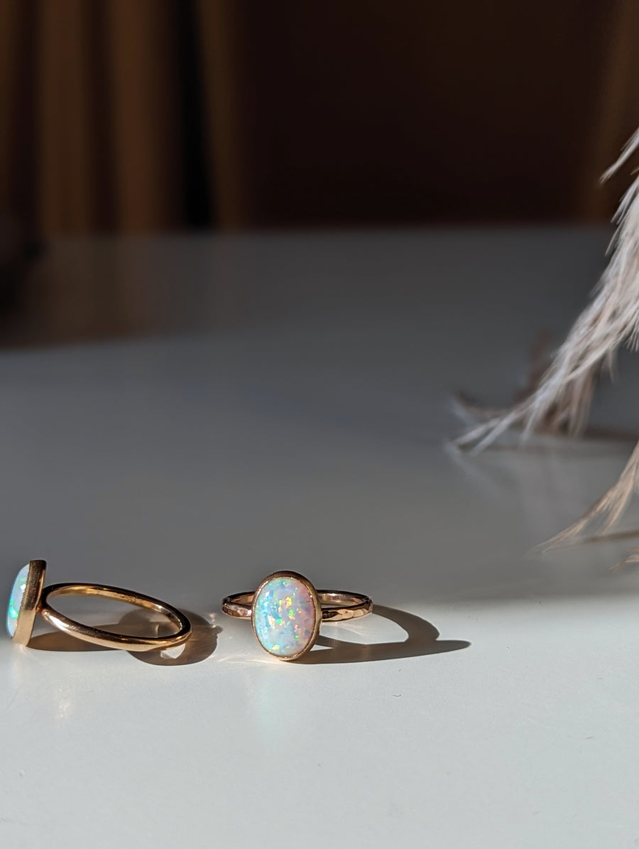 Opal Oval Ring | Gold-Filled