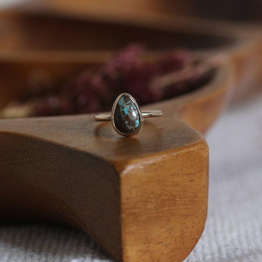 Bespoke 051 | Turquoise & Gold-Filled Stacking Ring