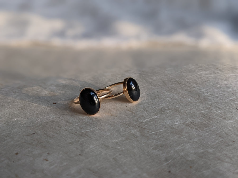 Onyx Ring | Gold-Filled